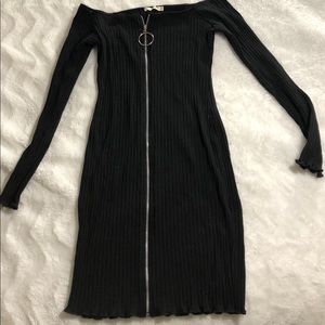 Body tight, off the shoulder dress